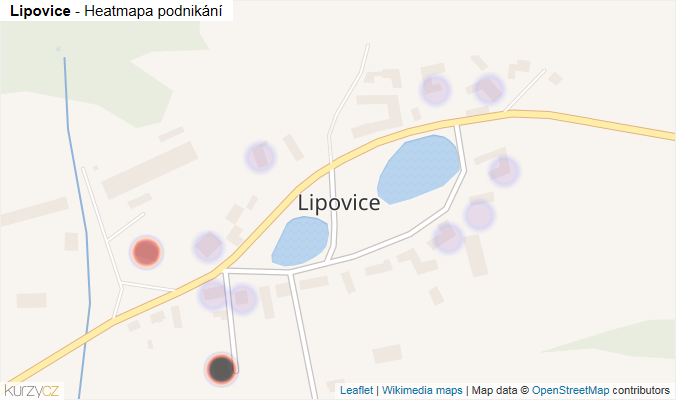 Mapa Lipovice - Firmy v části obce.