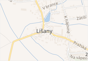 Lišany v obci Lišany - mapa části obce