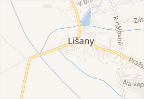 Pod školou v obci Lišany - mapa ulice