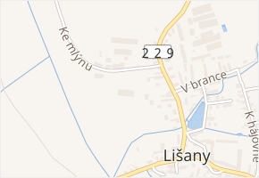 Polní v obci Lišany - mapa ulice
