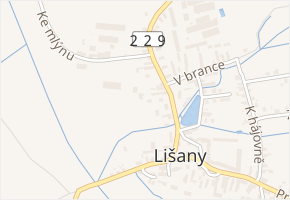 Rakovnická v obci Lišany - mapa ulice