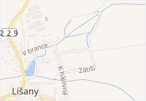 U Chmelnice v obci Lišany - mapa ulice