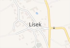Lhota v obci Lísek - mapa části obce