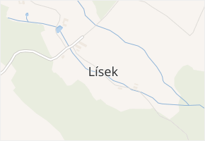 Lísek v obci Lísek - mapa části obce