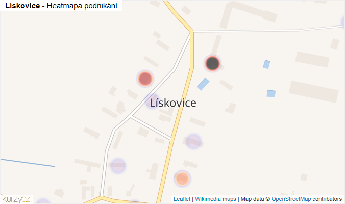 Mapa Lískovice - Firmy v části obce.