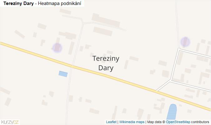 Mapa Tereziny Dary - Firmy v části obce.