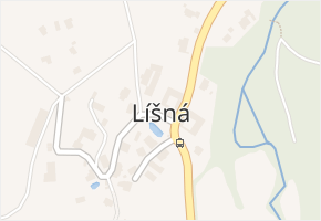 Líšná v obci Líšná - mapa části obce