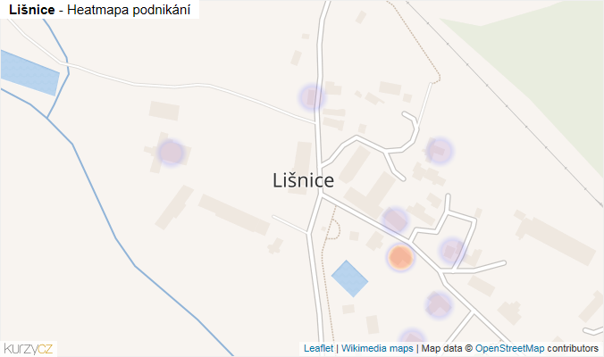 Mapa Lišnice - Firmy v části obce.