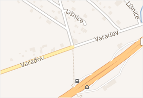 Varadov v obci Líšnice - mapa ulice
