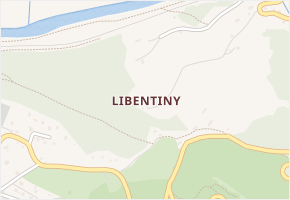 Libentiny v obci Líšný - mapa části obce