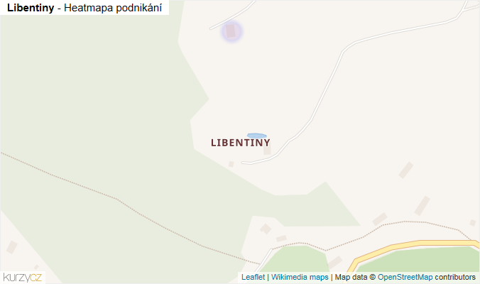 Mapa Libentiny - Firmy v části obce.