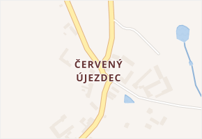 Červený Újezdec v obci Lišov - mapa části obce