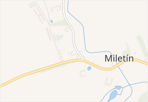 Dolní Miletín v obci Lišov - mapa části obce