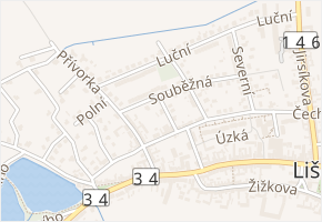 Dr. Jahna v obci Lišov - mapa ulice