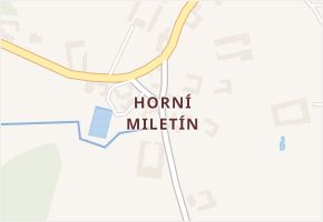 Horní Miletín v obci Lišov - mapa části obce