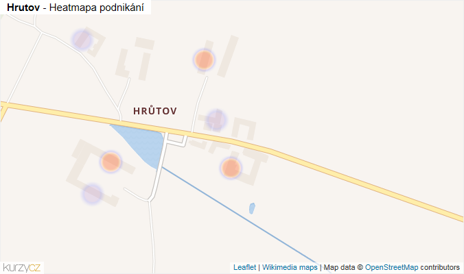 Mapa Hrutov - Firmy v části obce.