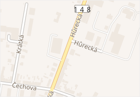 Hůrecká v obci Lišov - mapa ulice