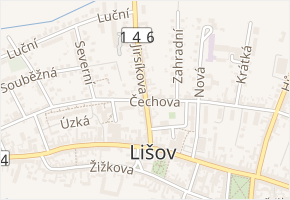 Jirsíkova v obci Lišov - mapa ulice
