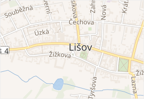 Kostelní v obci Lišov - mapa ulice