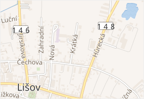 Krátká v obci Lišov - mapa ulice