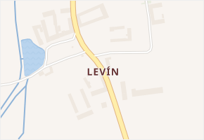 Levín v obci Lišov - mapa části obce