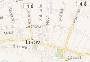 Na Štěpnicích v obci Lišov - mapa ulice