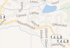 Příčná v obci Lišov - mapa ulice