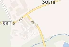 Sosní v obci Lišov - mapa ulice