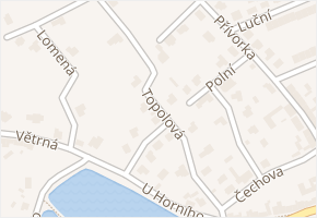 Topolová v obci Lišov - mapa ulice