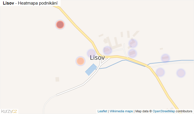 Mapa Lisov - Firmy v části obce.