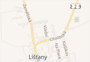 Vládní v obci Líšťany - mapa ulice