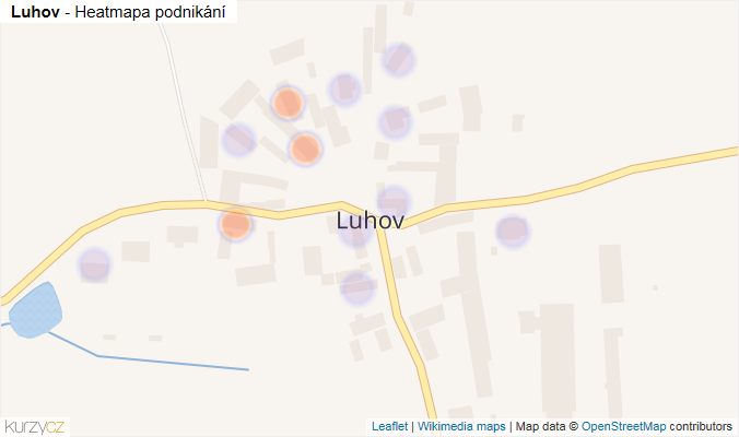 Mapa Luhov - Firmy v části obce.