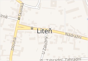 Liteň v obci Liteň - mapa části obce