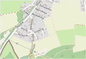 Na Vyhlídce v obci Liteň - mapa ulice