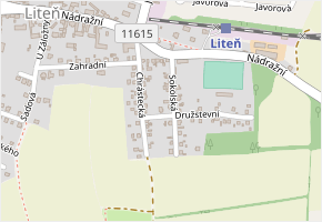 Příčná v obci Liteň - mapa ulice