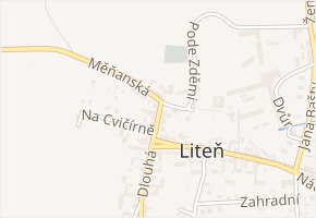Školská v obci Liteň - mapa ulice