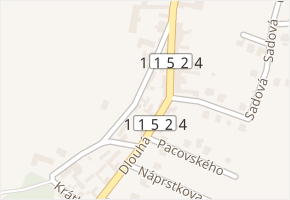 V Babyce v obci Liteň - mapa ulice