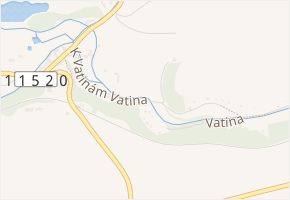 Vatina v obci Liteň - mapa ulice