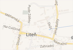 Zámecká v obci Liteň - mapa ulice
