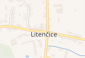 Litenčice v obci Litenčice - mapa části obce