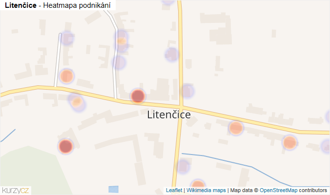 Mapa Litenčice - Firmy v části obce.