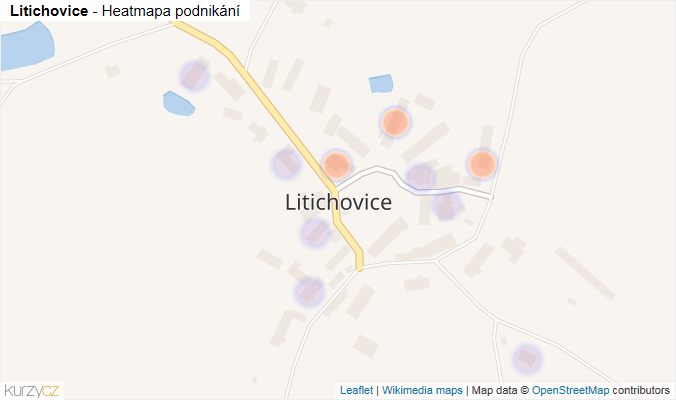 Mapa Litichovice - Firmy v části obce.
