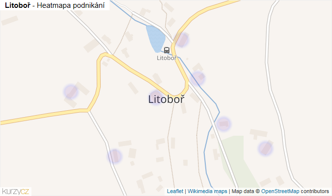 Mapa Litoboř - Firmy v části obce.