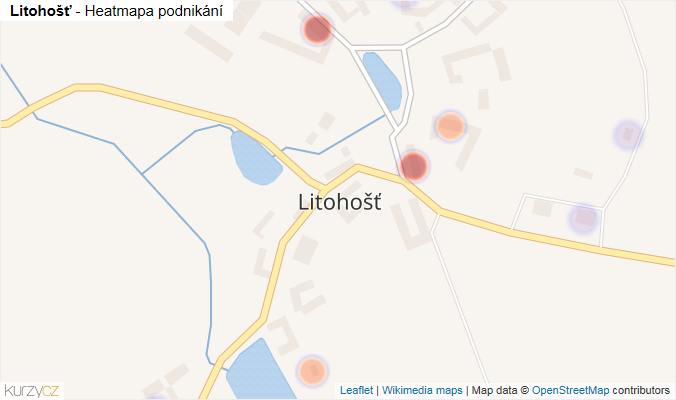 Mapa Litohošť - Firmy v části obce.