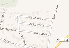 Ankertova v obci Litoměřice - mapa ulice