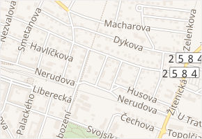 Bezručova v obci Litoměřice - mapa ulice