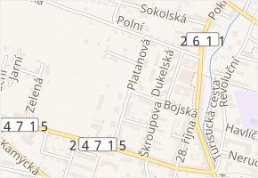 Bojská v obci Litoměřice - mapa ulice