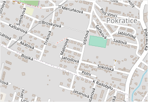Borůvková v obci Litoměřice - mapa ulice