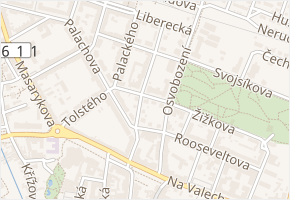 Boženy Němcové v obci Litoměřice - mapa ulice