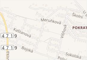 Broskvová v obci Litoměřice - mapa ulice